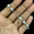 Natürliches Larimar Armband mit Zirkonia Silber 3