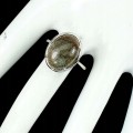 Natur Ring 925er Silber Quarz Größe 18,5