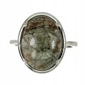 Natur Ring 925er Silber Quarz Größe 18,5