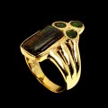 Ring Ammolit Diopsid Silber 925 Größe 17,5