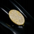Fossiler Ring aus Sterlingsilber mit Koralle Größe 16