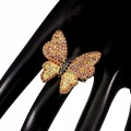 Natürlicher Songea Saphir Ring 925 Größe 16