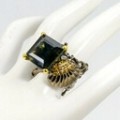 Natur Ring 925 Fluorit Spinell Größe 15,5