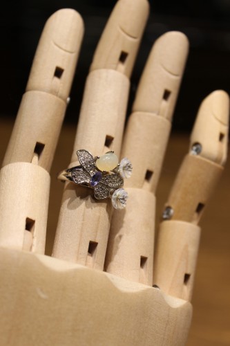 925 Silberring Opal Tansanit Zirkonia Größe 14