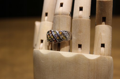 Songea Padparaja Saphir Ring Größe 15,5