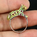 Ring natürliche 925 Silber Rhodolit Granate Größe 18