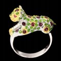 Ring natürliche 925 Silber Rhodolit Granate Größe 18