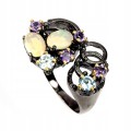 Amethyst Opal Ring Silber 925 Größe 15