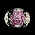 Ring 925 Silber Rubine Saphire Größe 17