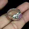 Ring 925 Silber Rubine Saphire Größe 17