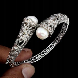 Armband Songea Saphire rosa orange Perlen