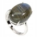 Silberring mit natürlichem Labradorit Größe 16,5