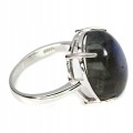 Silberring mit natürlichem Labradorit Größe 16,5