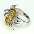 Ring 925 Silber Songea Saphire Größe 18,5