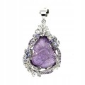 Silberanhänger mit natürlichem Tansanit Amethyst