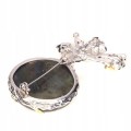Brosche Anhänger Labradorit 73,84 ct Diopsid