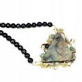 Halskette 925 Labradorit Opal Smaragde zertifiziert