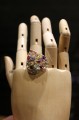 Herz Ring mit natürlichen Saphiren Songea Größe 19