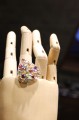 Herz Ring mit natürlichen Saphiren Songea Größe 19