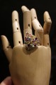 Herz Ring mit natürlichen Saphiren Songea Größe 19