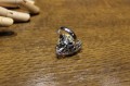 Herz Ring mit natürlichen Saphiren Songea Größe 19