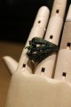 Ring natürliches Olivin Diopsid Größe 17