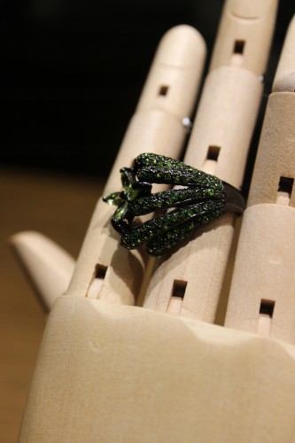 Ring natürliches Olivin Diopsid Größe 17