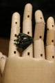 Ring natürliches Olivin Diopsid Größe 17