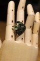 Ring natürliches Olivin Diopsid Größe 17