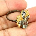 Natur Ring 925 grüner Amethyst Größe 17