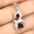 Silberanhänger natürliche Granate schön