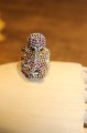 Ring natürliche Diopsid Rhodolithe Größe 19,5