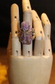 Ring natürliche Diopsid Rhodolithe Größe 19,5