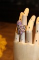 Ring natürliche Diopsid Rhodolithe Größe 19,5