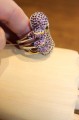 Ring natürliche Diopsid Rhodolithe Größe 19,5