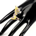 Silberring Amethyst Granat Turmalin Größe 16