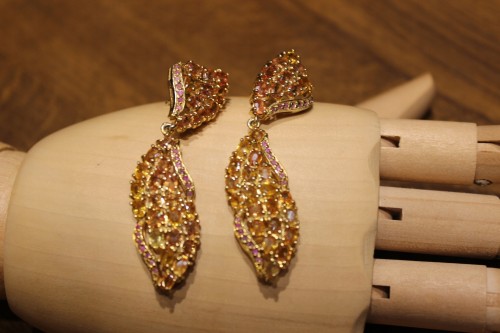 Schöne silberne Saphir Ohrringe von Songea 2