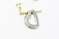 Goldanhänger natürliche Diamanten 0,12 ct Herz