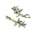 Ohrringe aus Silber mit Peridot Amethyst und Rhodolith