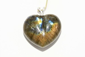 Goldener natürlicher Labradorit Diamant Anhänger