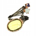 Silberring mit natürlichem Chalcedon