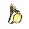 Silberring mit natürlichem Chalcedon