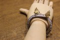 Silbernes Drache Armband mit natürlichen Diopsid Rubinen