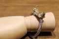 Silbernes Drache Armband mit natürlichen Diopsid Rubinen