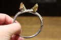 Silbernes Drache Armband mit natürlichen Diopsid Rubinen