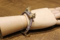 Silbernes Drache Armband mit natürlichen Diopsid Rubinen