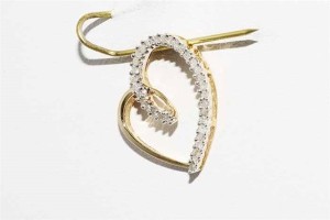 Goldanhänger natürliche Diamanten 0,15 ct Herz