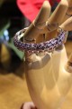 Silberarmband mit natürlichen Amethysten