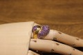 Ring natürlicher Rhodolith Größe 15,5