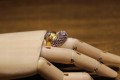 Ring natürlicher Rhodolith Größe 15,5